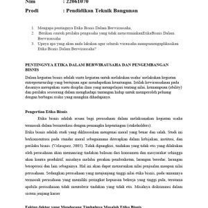 Mengapa Etika Penting dalam Berwirausaha?